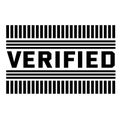 VERIFIED stamp on white background Royalty Free Stock Photo