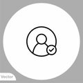 Verified vector icon sign symbol Royalty Free Stock Photo