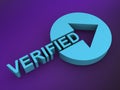 verified word on purple Royalty Free Stock Photo