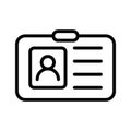 Verify identity easily with the ID card icon for secure access and identification