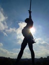 Verity at Ilfracombe harbor in North Devon England