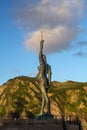 Verity - statue in Ilfracombe of the author Damien Hirst