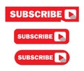 Verity of Subscribe Buttons Vector