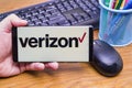 Verizon logo on mobile display