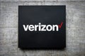 Verizon telecommunication brand store logo Royalty Free Stock Photo