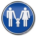 Sign nuclear family with toddler