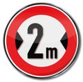 Maximum width 2 meters