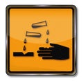 Danger of corrosive substances Royalty Free Stock Photo