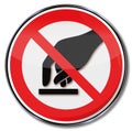 Warning do not touch Royalty Free Stock Photo