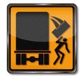 Caution falling cargo from trucks