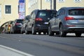 Traffic jam in Gmunden, Austria