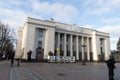 Verkhovna Rada building parliament house on Hrushevsky street in Mariinsky park in Kyiv, Ukrain