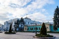 Verkhovna Rada building parliament house on Hrushevsky street in Mariinsky park