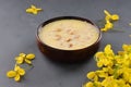 Vermecelli Payasam or Kheer with glden shower flower Royalty Free Stock Photo