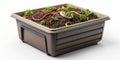 Vermicompost food scrap worm bin digital render AI Generative