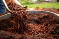 vermiculture: worms converting waste to fertilizer