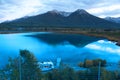 Vermilion lakes near Banff city Royalty Free Stock Photo