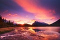 Vermilion Lakes Royalty Free Stock Photo