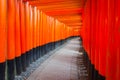 Vermilion torii gates at Kyoto Fushimi Inari Shrine