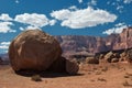 Vermillion Cliffs and boulder