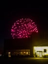 Fireworks over HyVee Royalty Free Stock Photo
