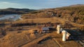 Vermont aerial frozen field