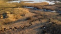 Vermont aerial frozen field