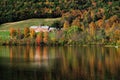 A quintessential Vermont barn in autumn. Royalty Free Stock Photo