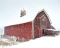 Vermont Barn during Snowstorm Royalty Free Stock Photo