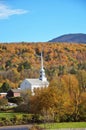 Vermont Church and Fall Foliage Royalty Free Stock Photo