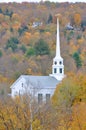 Vermont Church and Fall Foliage Royalty Free Stock Photo