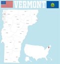Vermont county map