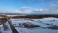 Vermont aerial frozen field