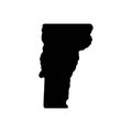 Black solid icon for Vermont, map and country Royalty Free Stock Photo