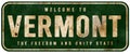 Vermont Road Sign welcome to Royalty Free Stock Photo