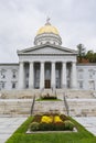 Vermont state capitol building and stairway to entrance