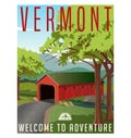 Vermont travel poster or sticker.