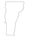 Vermont (USA) outline map