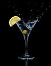 Vermouth cocktail in martini glass Royalty Free Stock Photo