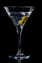 Vermouth cocktail in martini glass Royalty Free Stock Photo