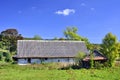 Old abandoned lemko wooden house in Bartne village near Gorlice, Low Beskids, Poland Royalty Free Stock Photo