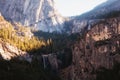 Vernal Falls and Nevada Falls from Sierra Point Royalty Free Stock Photo