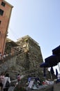 Vernazza, 28 august: Historic Building in Vernazza Resort village from Cinque Terre in Italy Royalty Free Stock Photo