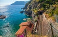 Vernazza, Cinque Terre, Italy - Railway line Royalty Free Stock Photo