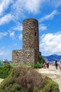 Vernazza Cinque Terre Liguria Italy. Cylindrical tower Royalty Free Stock Photo