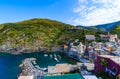 Vernazza in Cinque Terre National Park on Italian Riviera Royalty Free Stock Photo