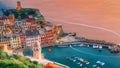 Vernazza colorful city on the seashore, Italy