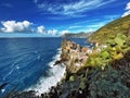 Vernazza picturesque panorama of village,Cinque terre, Liguria, italy Royalty Free Stock Photo