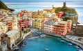 Vernazza village, Cinque Terre, Liguria coast, Italy Royalty Free Stock Photo