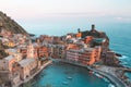 Vernazza in Cinque Terre National Park in Italy Royalty Free Stock Photo